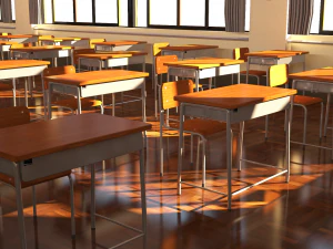 japanese classroom 3D Model
