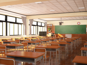 japanese classroom 3D Model