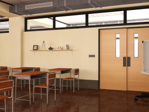 japanese classroom 3D Model
