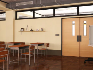 japanese classroom 3D Model