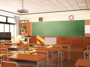 japanese classroom 3D Model