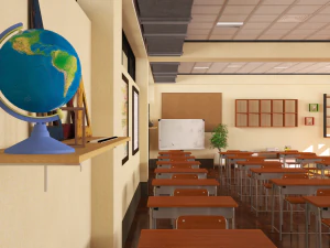 japanese classroom 3D Model
