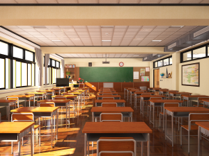japanese classroom 3D Model