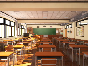 japanese classroom 3D Model