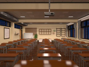 japanese classroom 3D Model