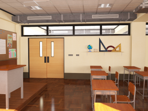 japanese classroom 3D Model
