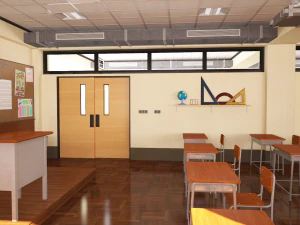 japanese classroom 3D Model