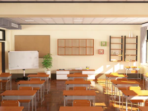 japanese classroom 3D Model