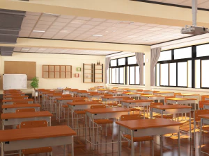japanese classroom 3D Model