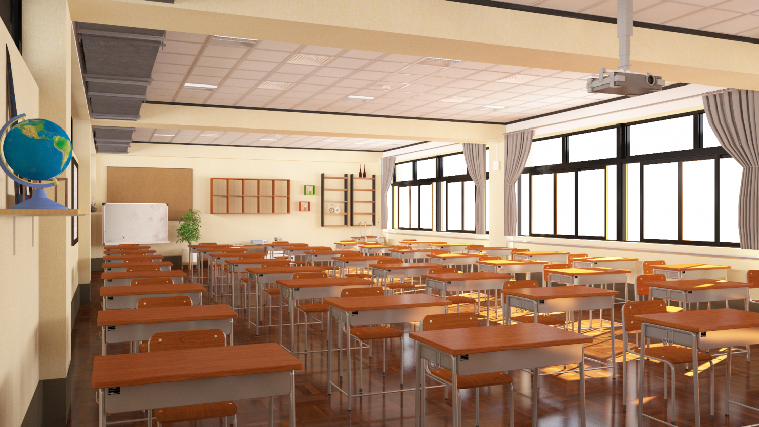 Anime Classroom - Buy Royalty Free 3D model by fangzhangmnm (@fangzhangmnm)  [3f49271]