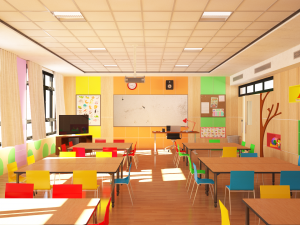 children classroom 3Dモデル
