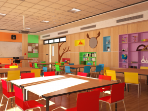 children classroom 3Dモデル