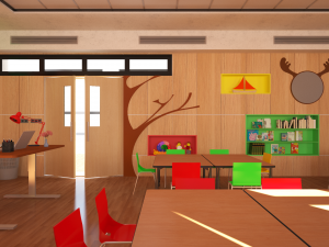 children classroom 3Dモデル