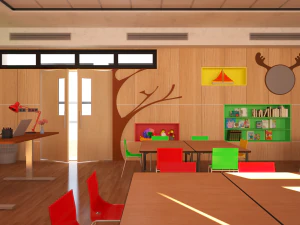 children classroom 3D Model
