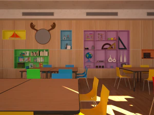 children classroom 3D Model