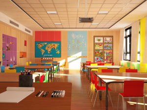children classroom 3Dモデル