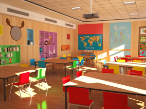 children classroom 3Dモデル