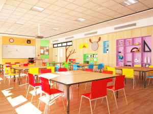 children classroom 3Dモデル