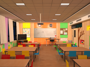 children classroom 3Dモデル