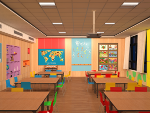 children classroom 3Dモデル