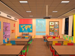 children classroom 3D Model
