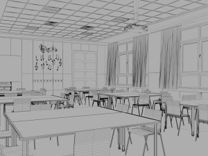 children classroom 3Dモデル