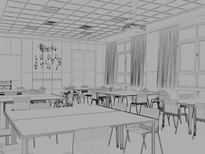 children classroom 3D Model