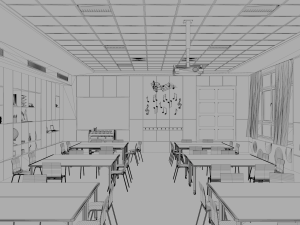 children classroom 3Dモデル