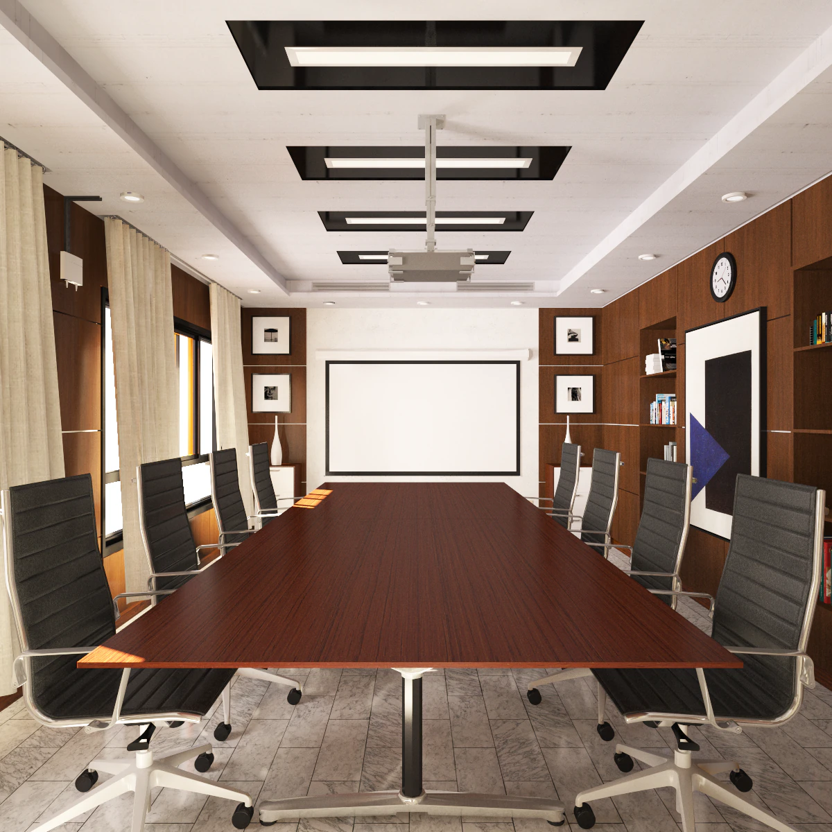 meeting room 3D Model .c4d .max .obj .3ds .fbx .stl .blend 