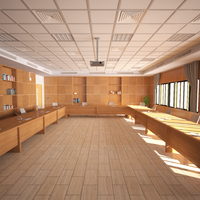 meeting room 3D Model .c4d .max .obj .3ds .fbx .stl .blend 