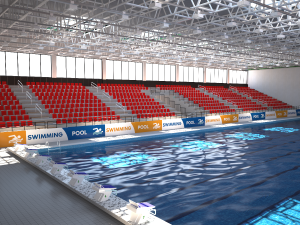 indoor swimming pool stadium 3D Model