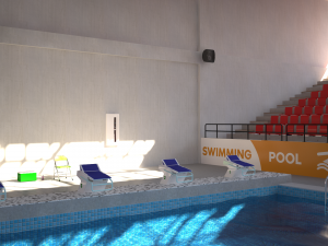indoor swimming pool stadium Modèle 3D
