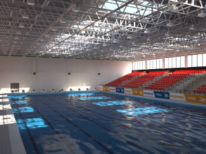 indoor swimming pool stadium Modèle 3D