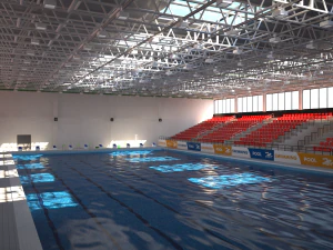 indoor swimming pool stadium 3D Model
