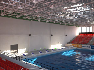 indoor swimming pool stadium 3D Model