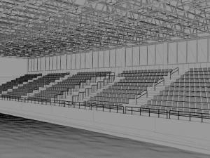 indoor swimming pool stadium 3D Model
