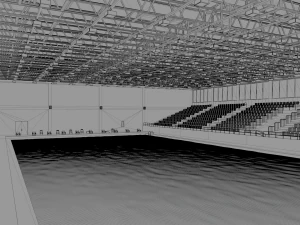 indoor swimming pool stadium 3D Model