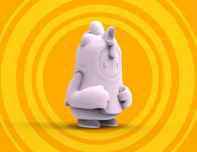 fallguys chicken 3D प्रिंट मॉडल .c4d .max .obj .3ds .fbx .stl .blend