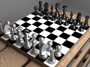шахматы в блендере fbx и obj 3D Модель