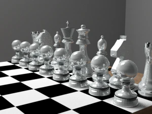 chess in blender fbx and obj 3D Model