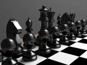 chess in blender fbx and obj 3D Model
