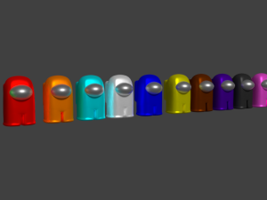 among us characters 3Dモデル