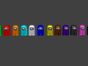 among us characters 3Dモデル