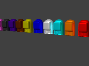 among us characters 3Dモデル