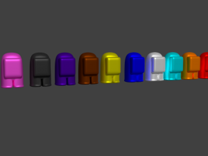among us characters 3Dモデル