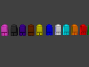 among us characters 3D Model