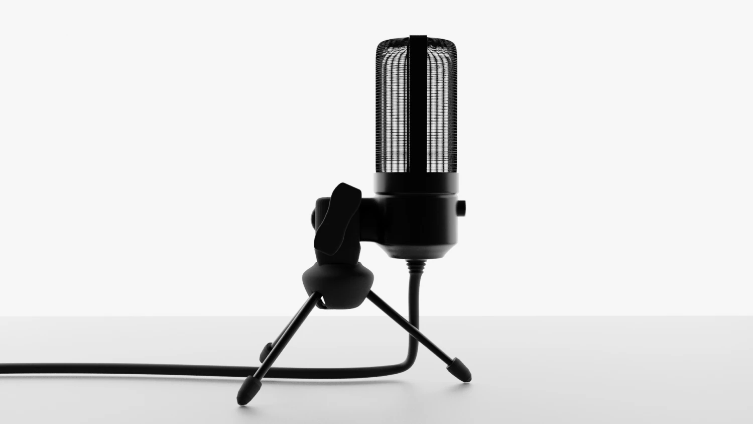 studio condenser microphone 3D Model .c4d .max .obj .3ds .fbx .stl .blend 