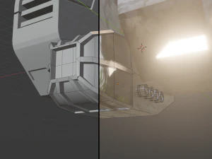 astronave fantascientifica lowpoly Modello 3D