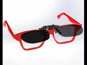 óculos de sol sem moldura Modelo de Impressão 3D