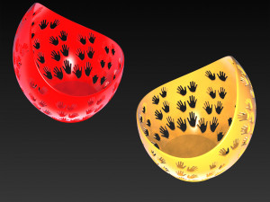 hands tealight holder Modèles 3D en vedette